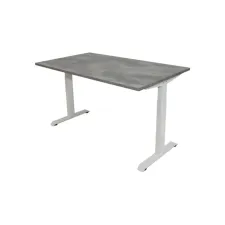Bureau instelbaar 140X80cm Oxyd Blad Witte Poten Bureau instelbaar 140X80cm Oxyd Blad Witte Poten