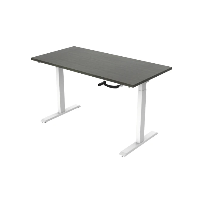 Bureau slinger 120X80cm Logan Eiken Blad Witte Poten