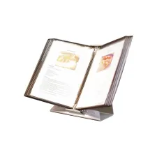 TARIFOLD Bureaustandaard A4 antibacterieel zwart + 10 zichtpanelen