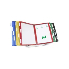 TARIFOLD Bureaustandaard A4 grijs + 30 zichtpanelen