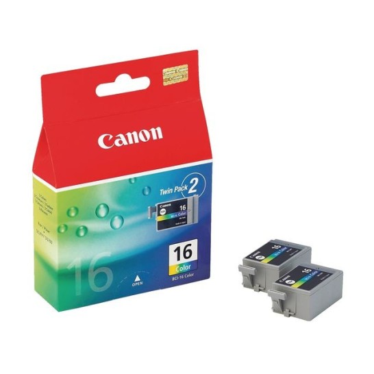 CANON BCI-16 / 9818A002 Inktcartridge 2 Pack Kleur (pak 2 stuks)