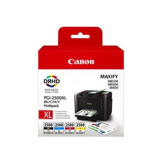 CANON PGI-2500XL Intkcartridge Zwart en kleur (pak 4 stuks)