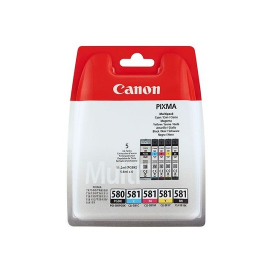 CANON PGI-580/CLI-581 Inktcartridge Zwart en kleur (blister 5 stuks)