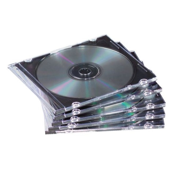 CD/DVD slimline case Met transparante bodem (pak 25 stuks)