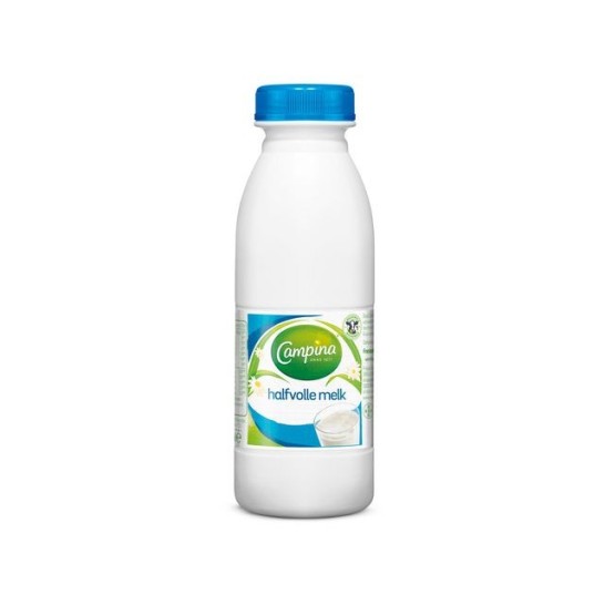 Campina Halfvolle melk petfles 500 ml (pak 6 x 500 milliliter)