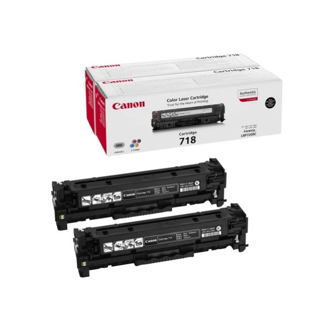 CANON 718 Toner Dual Pack Zwart (pak 2 stuks) CANON 718 Toner Dual Pack Zwart (pak 2 stuks)