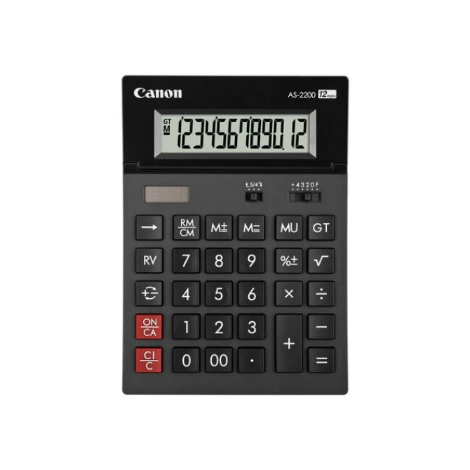 CANON AS-2200 Bureaurekenmachine 12-Cijferig Grijs