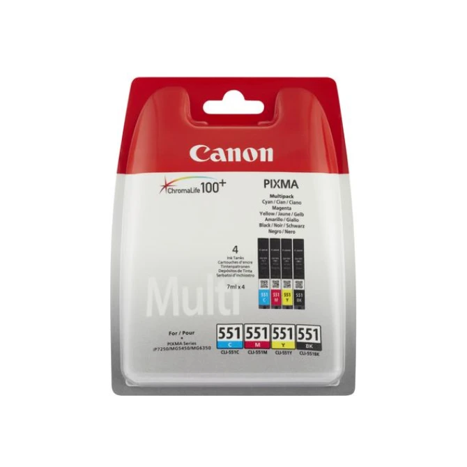 CANON CL-551 Inktcartridge Kleur (pak 4 stuks)