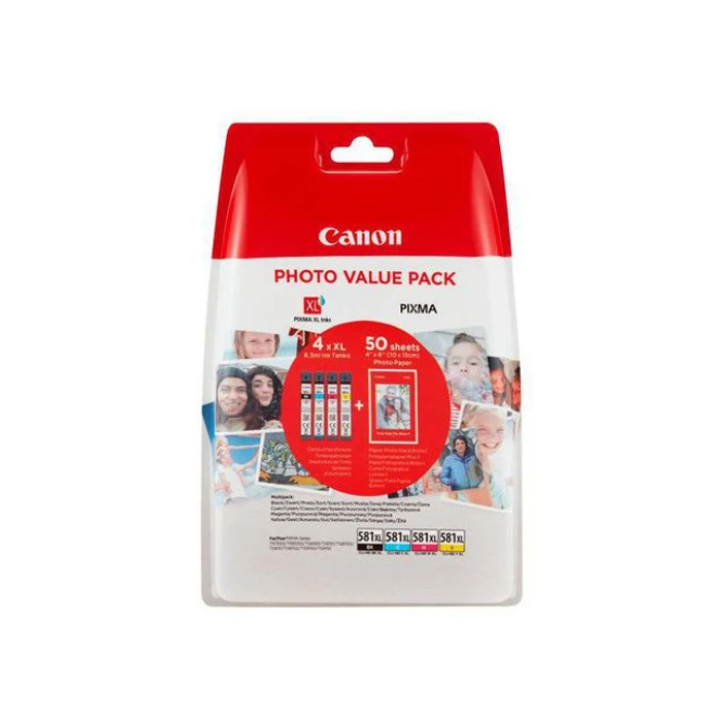 CANON CLI-581XL Intkcartridge Zwart (blister 4 stuks)