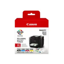 CANON PGI-2500XL Intkcartridge Zwart en kleur (pak 4 stuks) CANON PGI-2500XL Intkcartridge Zwart en kleur (pak 4 stuks)