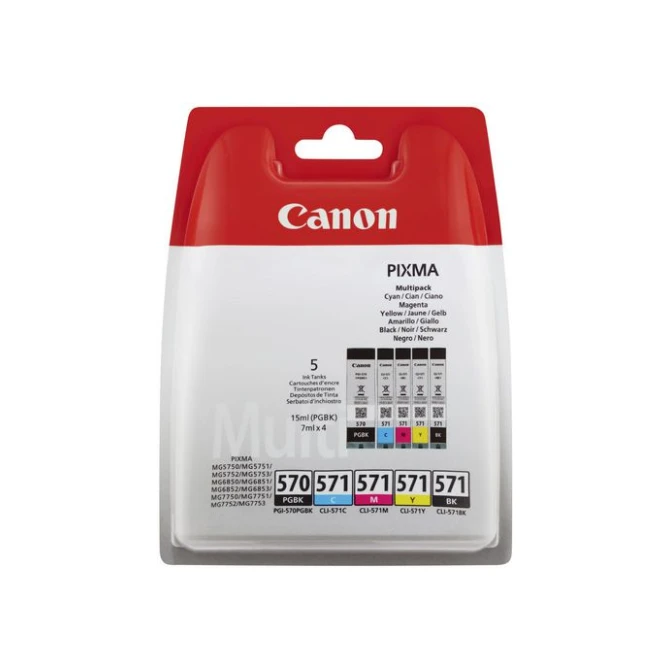 CANON PGI-570 / CLI-571 Inktcartridge Zwart en kleur (set 5 stuks)