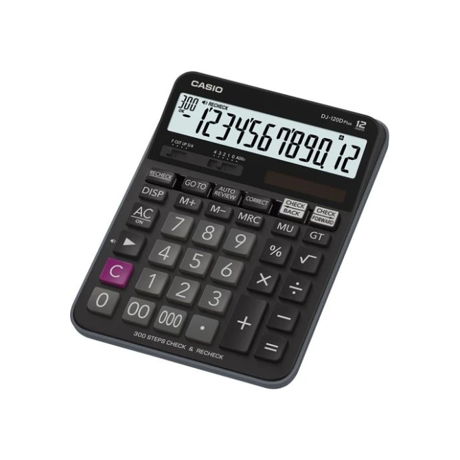 CASIO DJ-120D Plus Bureaurekenmachine 12-Cijferig Zwart