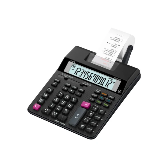 CASIO HR-200RCE Telmachine 12-Cijferig Zwart CASIO HR-200RCE Telmachine 12-Cijferig Zwart