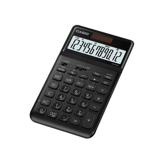 CASIO JW-200SC-BK Bureaurekenmachine 12-Cijferig Zwart CASIO JW-200SC-BK Bureaurekenmachine 12-Cijferig Zwart
