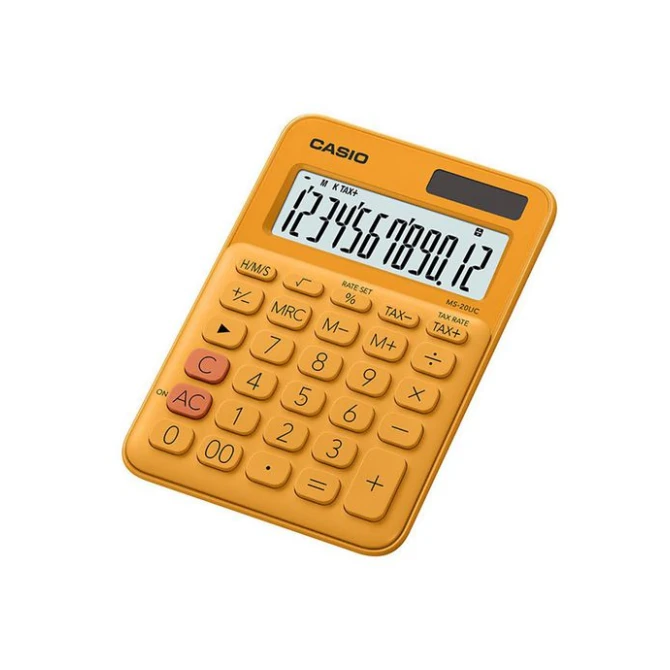 CASIO MS-20UC Bureaurekenmachine 12-Cijferig Oranje CASIO MS-20UC Bureaurekenmachine 12-Cijferig Oranje