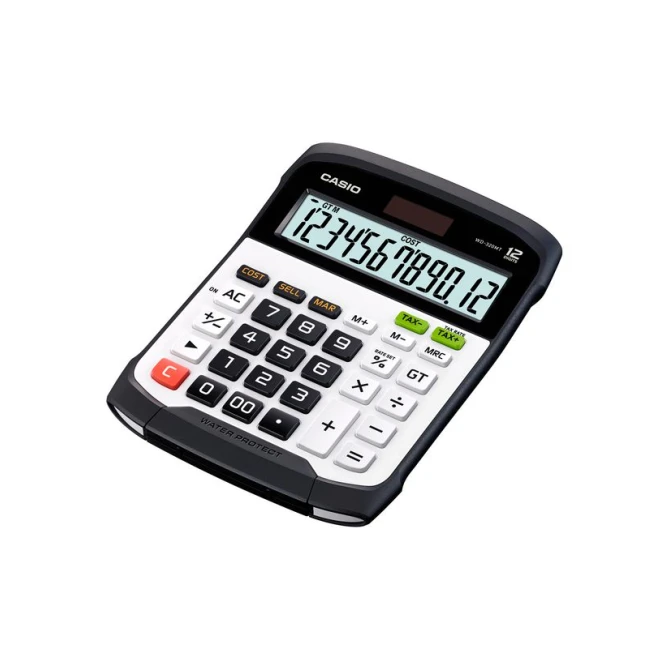 CASIO WD-320MT Bureaurekenmachine 12-Cijferig Zwart Wit CASIO WD-320MT Bureaurekenmachine 12-Cijferig Zwart Wit