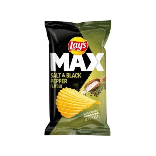 LAYS Max Chips Salt & black pepper / 22 zakken