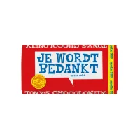 Chocoladereep Tony's 180gr bedankt