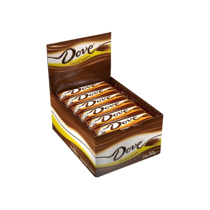 Chocoladereep Dove caramel (24 stuks)