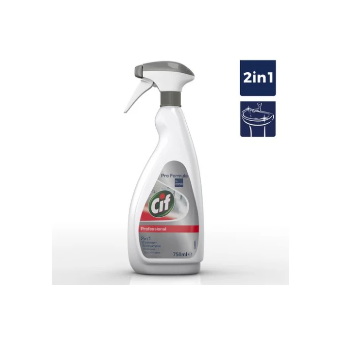 Cif 2 in 1 Sanitairreiniger (doos 6 x 750 milliliter) Cif 2 in 1 Sanitairreiniger (doos 6 x 750 milliliter)