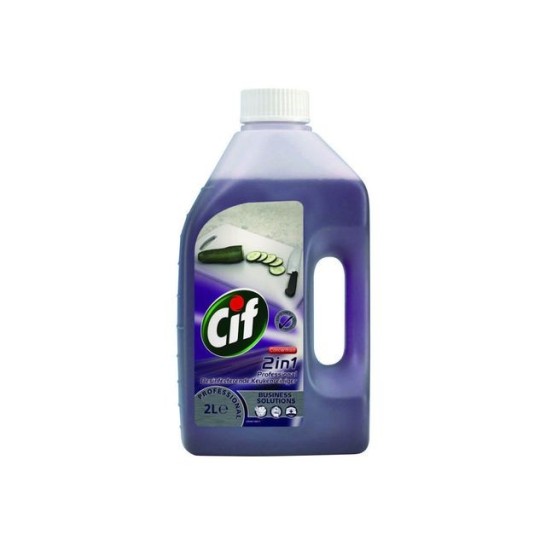 Cif Reiniger desinfecterend vloeibaar ongeparfumeerd 2 liter paars (fles 2 liter)