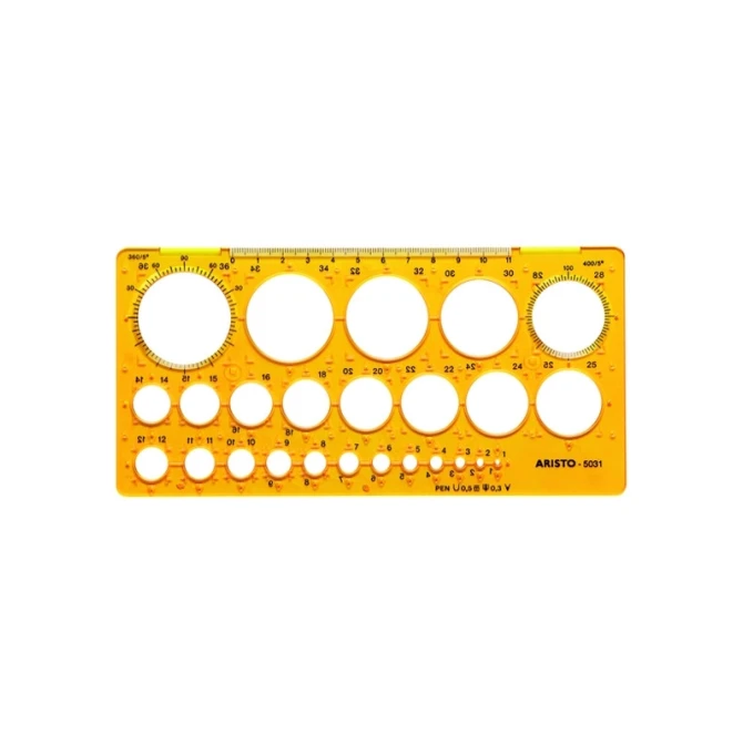 Cirkelsjabloon Aristo 1-36mm pk25