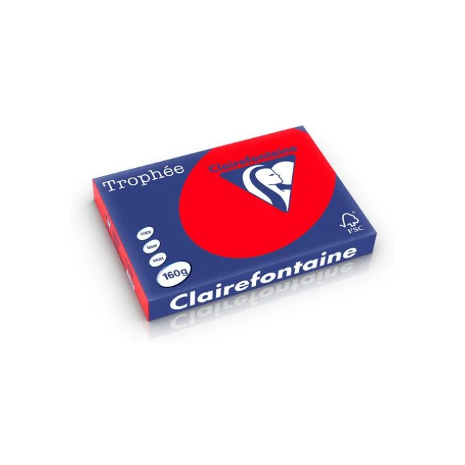 Clairefontaine A3 Papier 160 g/m² Koraalrood (pak 250 vel) Clairefontaine A3 Papier 160 g/m² Koraalrood (pak 250 vel)