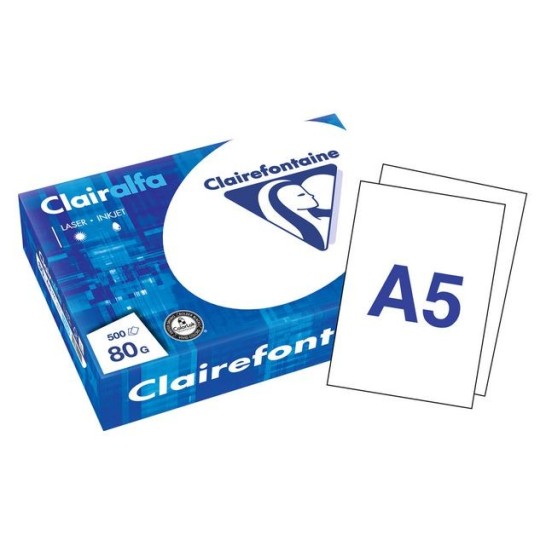 Clairefontaine Clairalfa Papier A5 80 g/m² Wit (doos 10 x 500 vel)