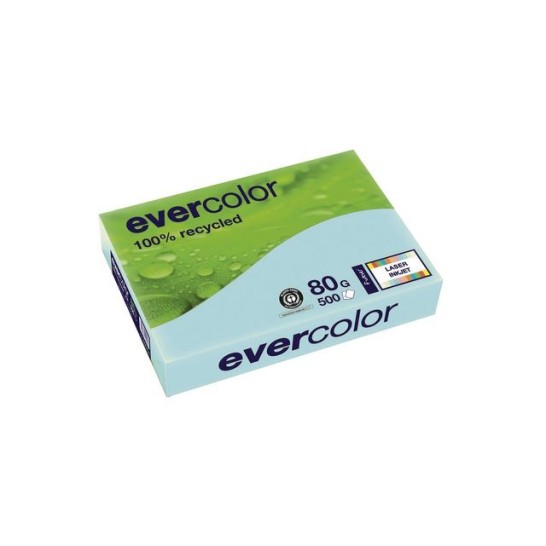 Clairefontaine Evercolor Papier A4 80 g/m² Lichtblauw (pak 500 vel)