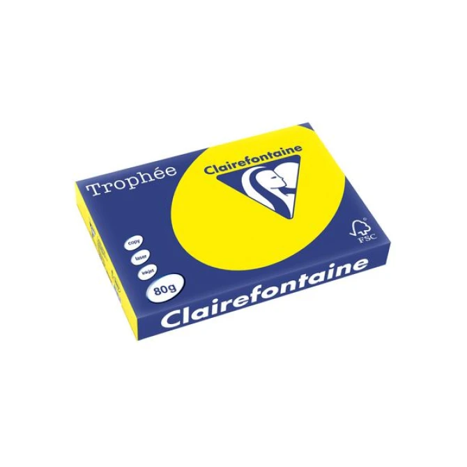 Clairefontaine Multifunctioneel Papier A3 80 g/m² Geel (pak 500 vel)