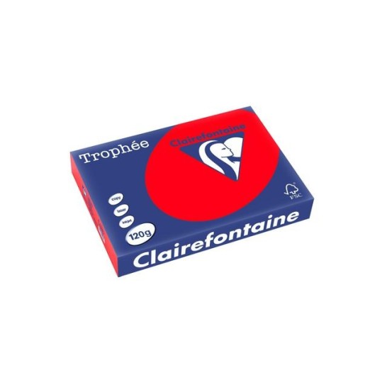 Clairefontaine Multifunctioneel Papier A4 120 g/m² Rood (pak 250 vel)