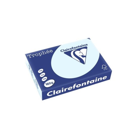 Clairefontaine Multifunctioneel Papier A4 160 g/m² Lichtblauw (pak 250 vel)