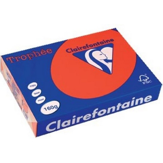 Clairefontaine Multifunctioneel Papier A4 160 g/m² Rood (pak 250 vel)