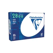 Clairefontaine Papier A4 80 g/m² Wit (doos 5 x 500 vel) Clairefontaine Papier A4 80 g/m² Wit (doos 5 x 500 vel)