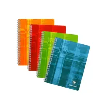 Clairefontaine Spiraalblok 220 x 170 mm Geruit 5 mm Assorti (pak 5 blokken)