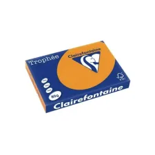 CLAIREFONTAINE Trophée Gekleurd Papier A3 80 g/m² Fluorescerend Oranje (1 pak x 500 vellen) CLAIREFONTAINE Trophée Gekleurd Papier A3 80 g/m² Fluorescerend Oranje (1 pak x 500 vellen)