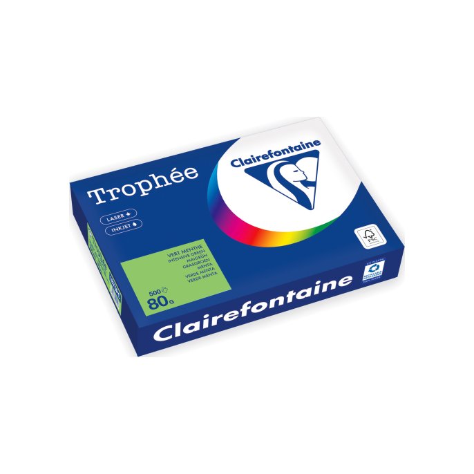 Clairefontaine Trophée Gekleurd Papier A4 80 g/m² gras groen (pak 500 vel)