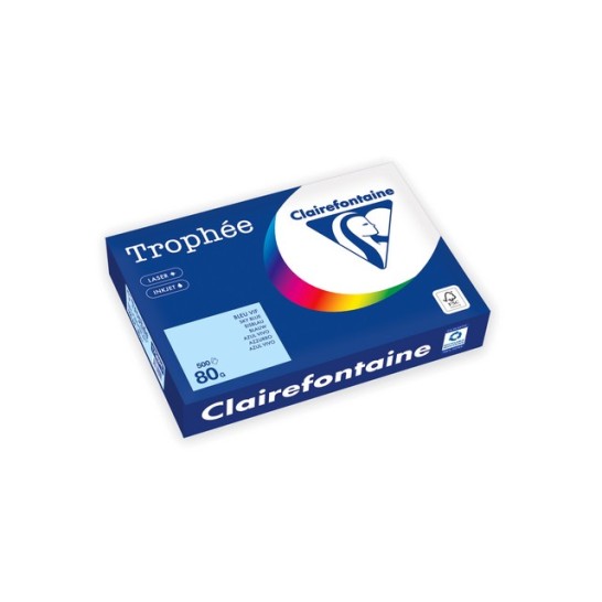 Clairefontaine Trophée Gekleurd Papier A4 80 g/m² azuurblauw (pak 500 vel)