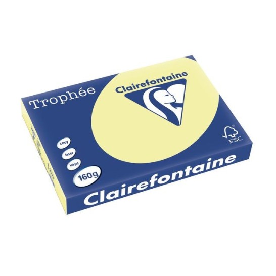 Clairefontaine Trophée Papier A3 160 g/m² Kanariegeel (doos 4 x 250 vel)