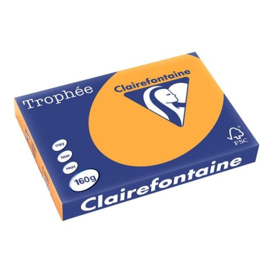 Clairefontaine Trophée Papier A3 160 g/m² Oranje (doos 4 pakken)
