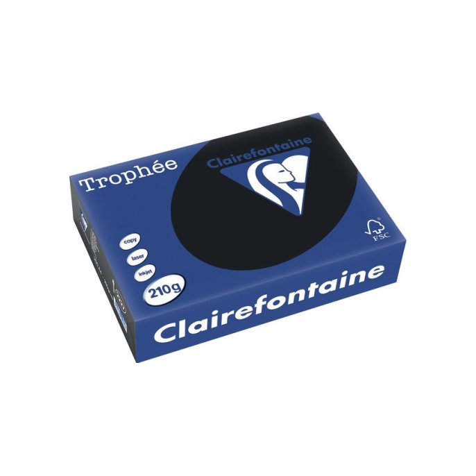 Clairefontaine Trophée Papier A4 210 g/m² Zwart (pak 250 vel) Clairefontaine Trophée Papier A4 210 g/m² Zwart (pak 250 vel)