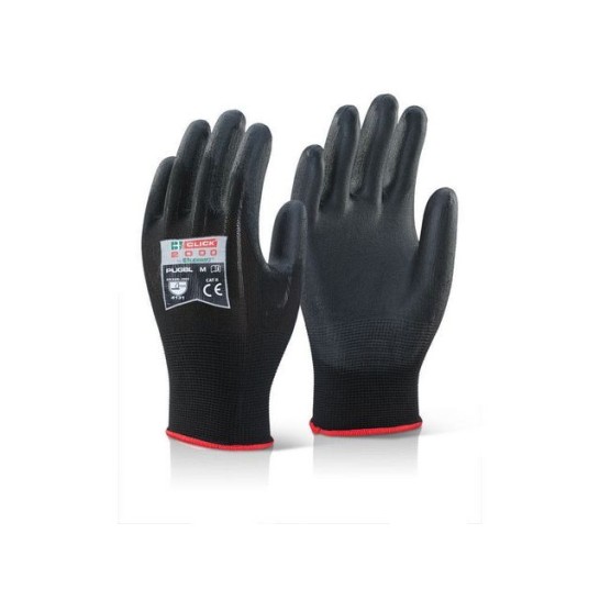 Click Handschoenen PU Gecoat Zwart Large (pak 10 x 2 stuks)