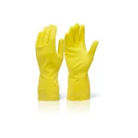 Click Huishoudhandschoenen Latex Geel Medium (doos 10 stuks)