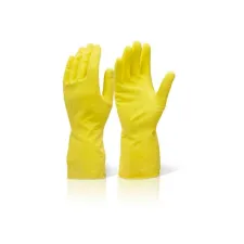 Click Huishoudhandschoenen Latex Geel Medium (doos 10 stuks) Click Huishoudhandschoenen Latex Geel Medium (doos 10 stuks)