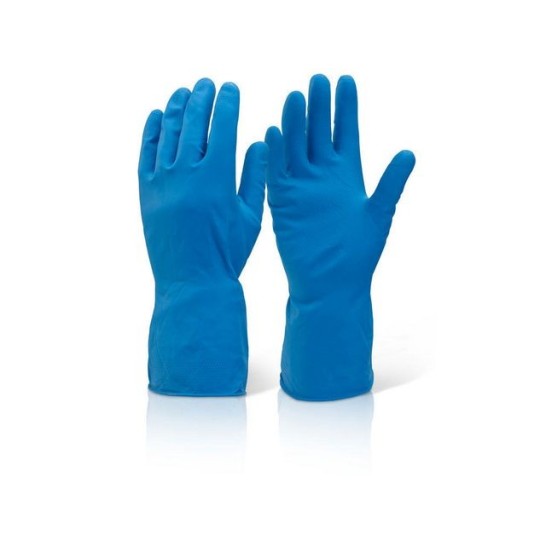 Click Huishoudhandschoenen Natuurrubber latex Blauw Extra Large (doos 10 stuks)