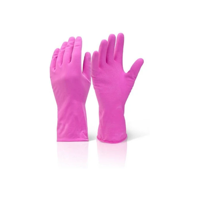 Click Huishoudhandschoenen Natuurrubber latex Roze Small (doos 10 stuks) Click Huishoudhandschoenen Natuurrubber latex Roze Small (doos 10 stuks)