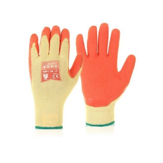Click Multifunctionele Handschoenen Latex Oranje Large (doos 10 stuks)
