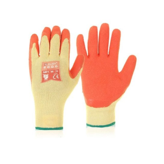 Click Multifunctionele Handschoenen Latex Oranje Small (pak 10 paar)