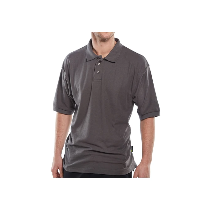 Click Poloshirt Maat L Grijs