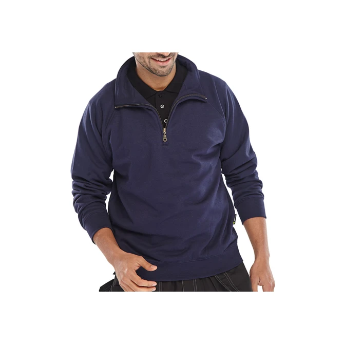 Click Sweatshirt Met Rits marine XL Click Sweatshirt Met Rits marine XL